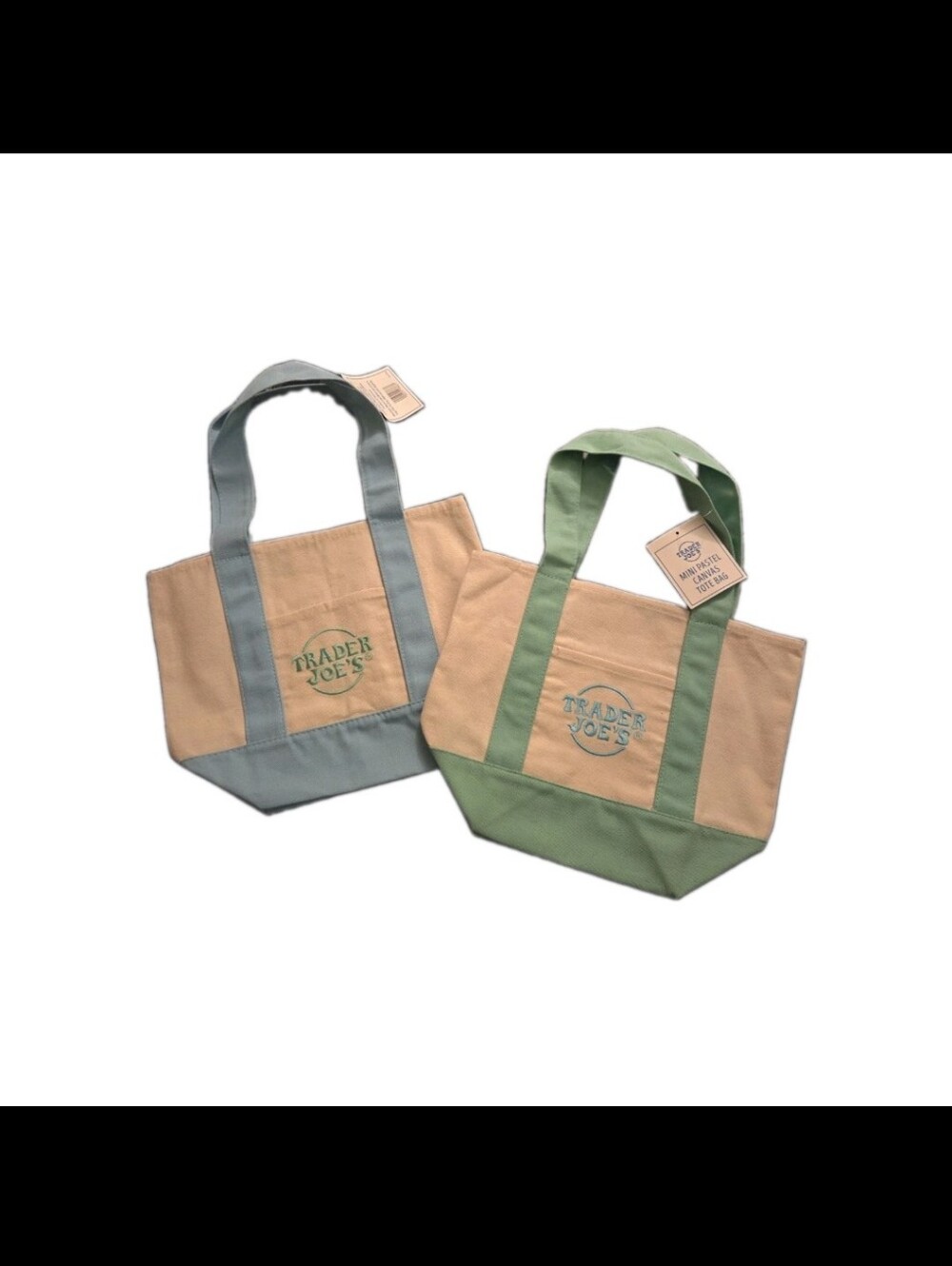 Trader Joe's Pastel Mini Totes (set of 2)